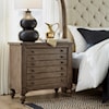 Liberty Furniture Americana Farmhouse Transitional Black Beside Chest with Charging Station