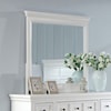 Furniture of America CASTILE White Mirror with Crown Molding