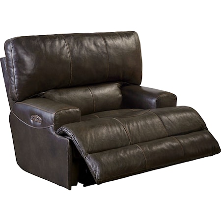 Casual Power Lay Flat Recliner with Power Headrest and Lumbar