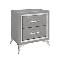 Contemporary Nightstand with Two Drawers