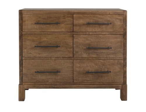 Modern Farmhouse 6-Drawer Dresser with Microfiber Lined Top Drawers