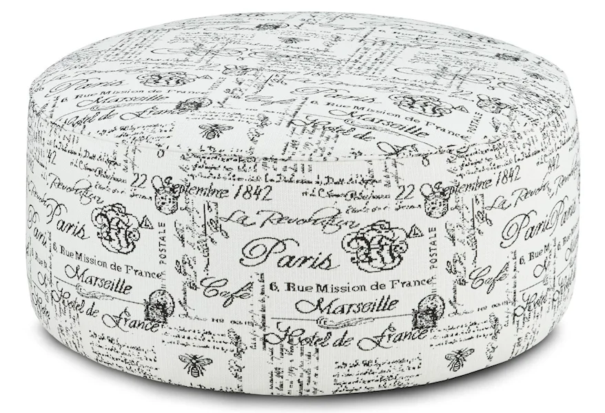 39 DIZZY IRON Cocktail Ottoman by Fusion Furniture at Comforts of Home