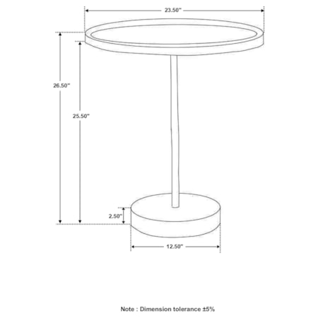 Ginevra 24&quot; Wood Top Marble Base Table and