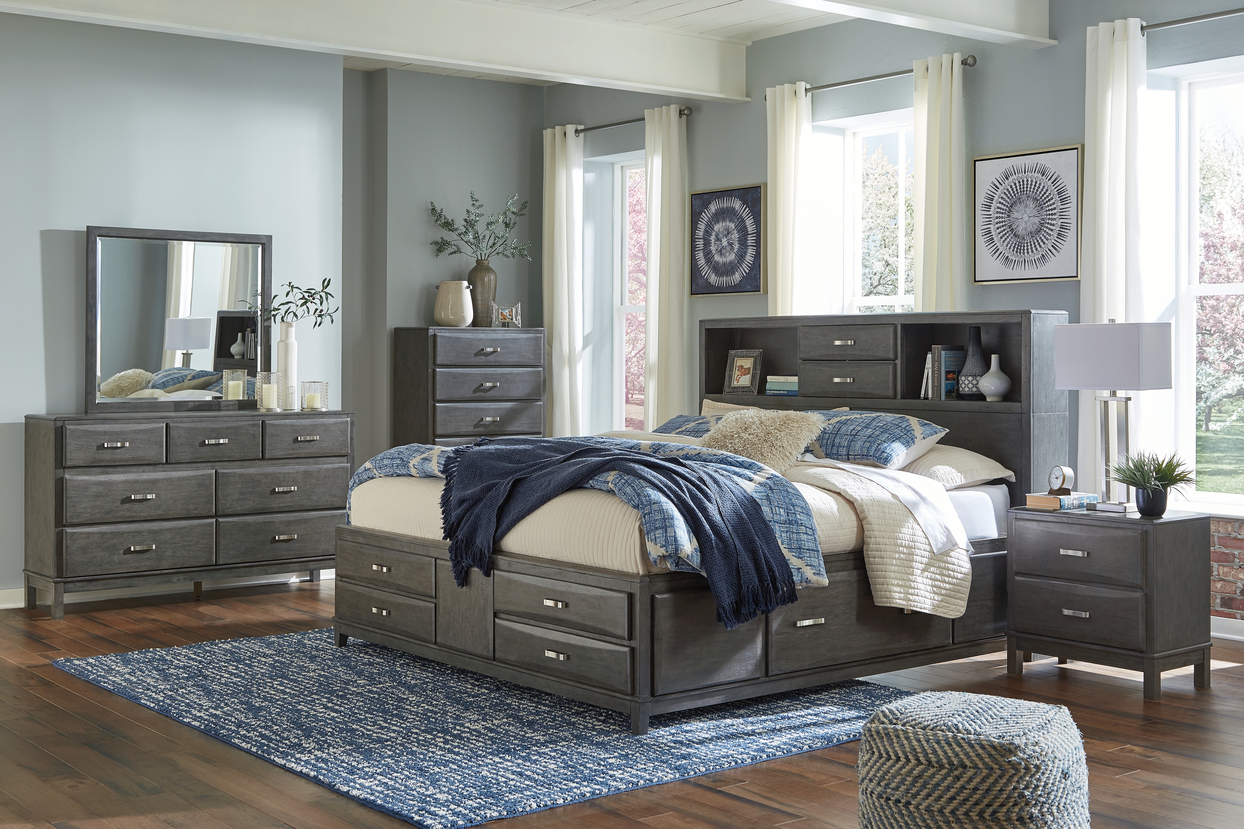 Signature Design by Ashley Caitbrook King Storage Bed With 8 Drawers