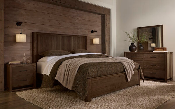 Vaughan-Bassett Lodge & Loft 6-Drawer Dresser with Mirror