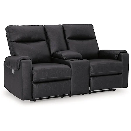 Power Reclining Loveseat with Console