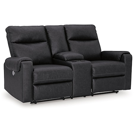 Power Reclining Loveseat with Console