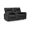 Signature Design by Ashley Furniture Axtellton Power Reclining Loveseat with Console