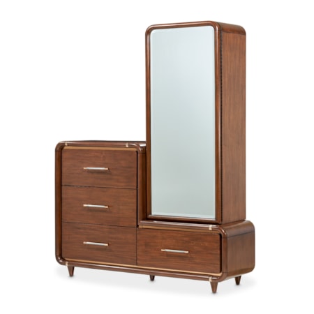 Offset Gentlemen's Chest w/Mirror Door