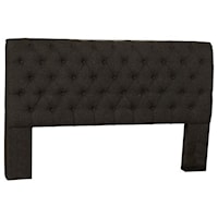 Transitional Queen Upholstered Headboard with Tufting
