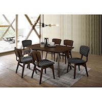 Contemporary 7 Piece Dining Table Set