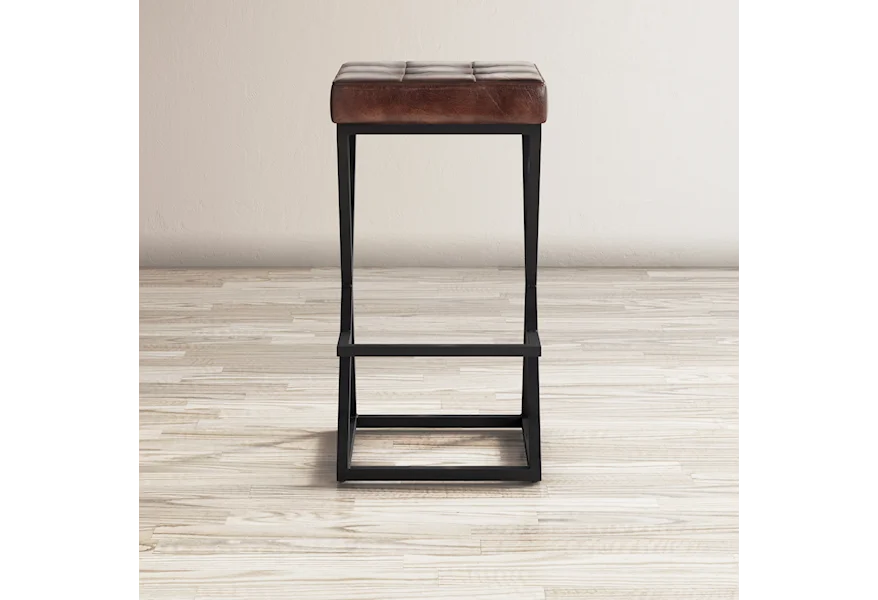 Global Archive Leather Stool by Jofran at Sparks HomeStore