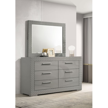 Ives 6-Drawer Dresser and Mirror