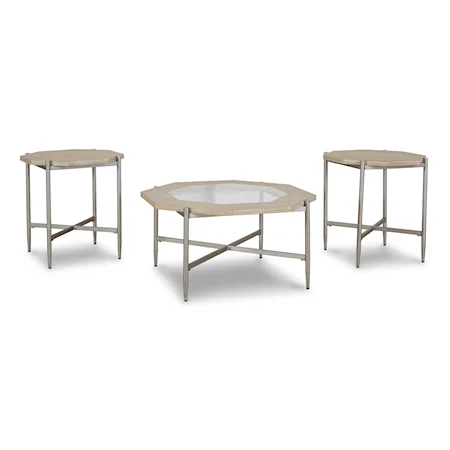 Contemporary 3-Piece Occasional Table Set