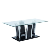 Contemporary Coffee Table with Glass Top