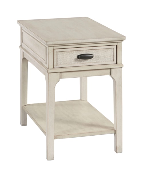 Transitional Rectangular 1-Draw Chairside Table with Charging Ports