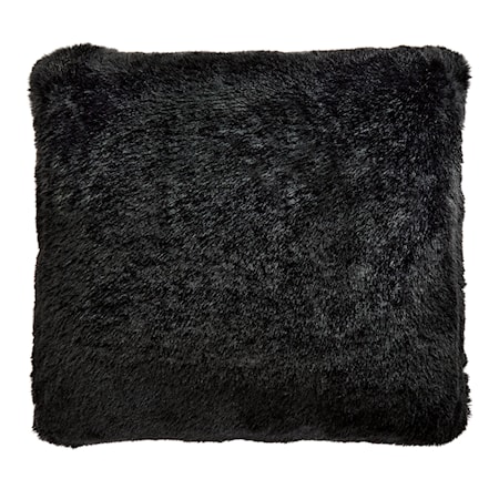 Gariland Black Faux Fur Pillow