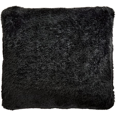 Gariland Black Faux Fur Pillow