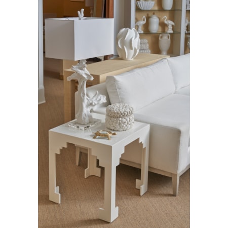 Cut Corner Table - White (Lg)