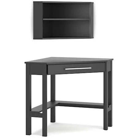 Contemporary Desk with Bookcase