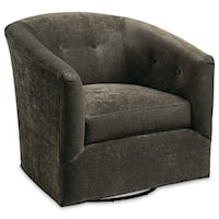 Contemporary Swivel Glider Chair with Blend Down Cushion