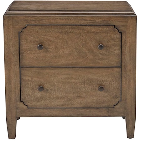Transitional Two-Drawer Nightstand