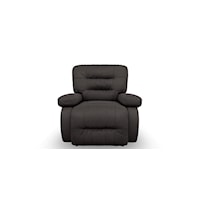 Casual Swivel Glider Recliner with Line-Tufted Back