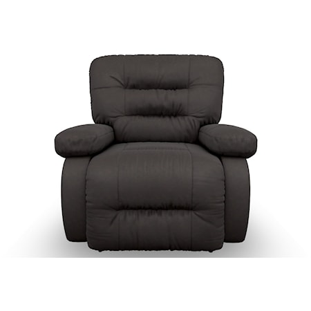 Casual Swivel Glider Recliner with Line-Tufted Back