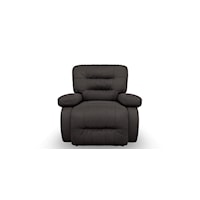 Casual Rocker Recliner with Line-Tufted Back