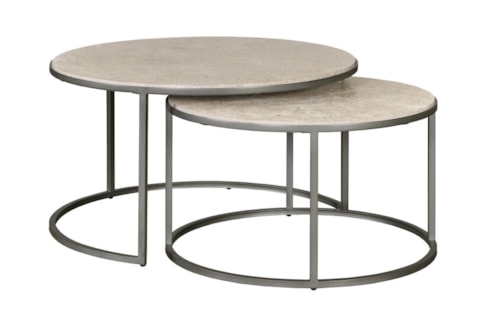 Contemporary Round Nesting Cocktail Table