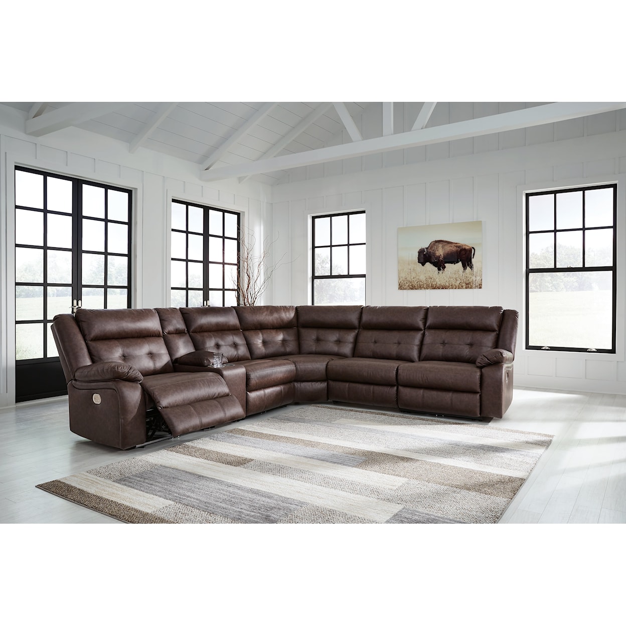 Signature Design Punch Up 6-Piece Power Reclining Sectional