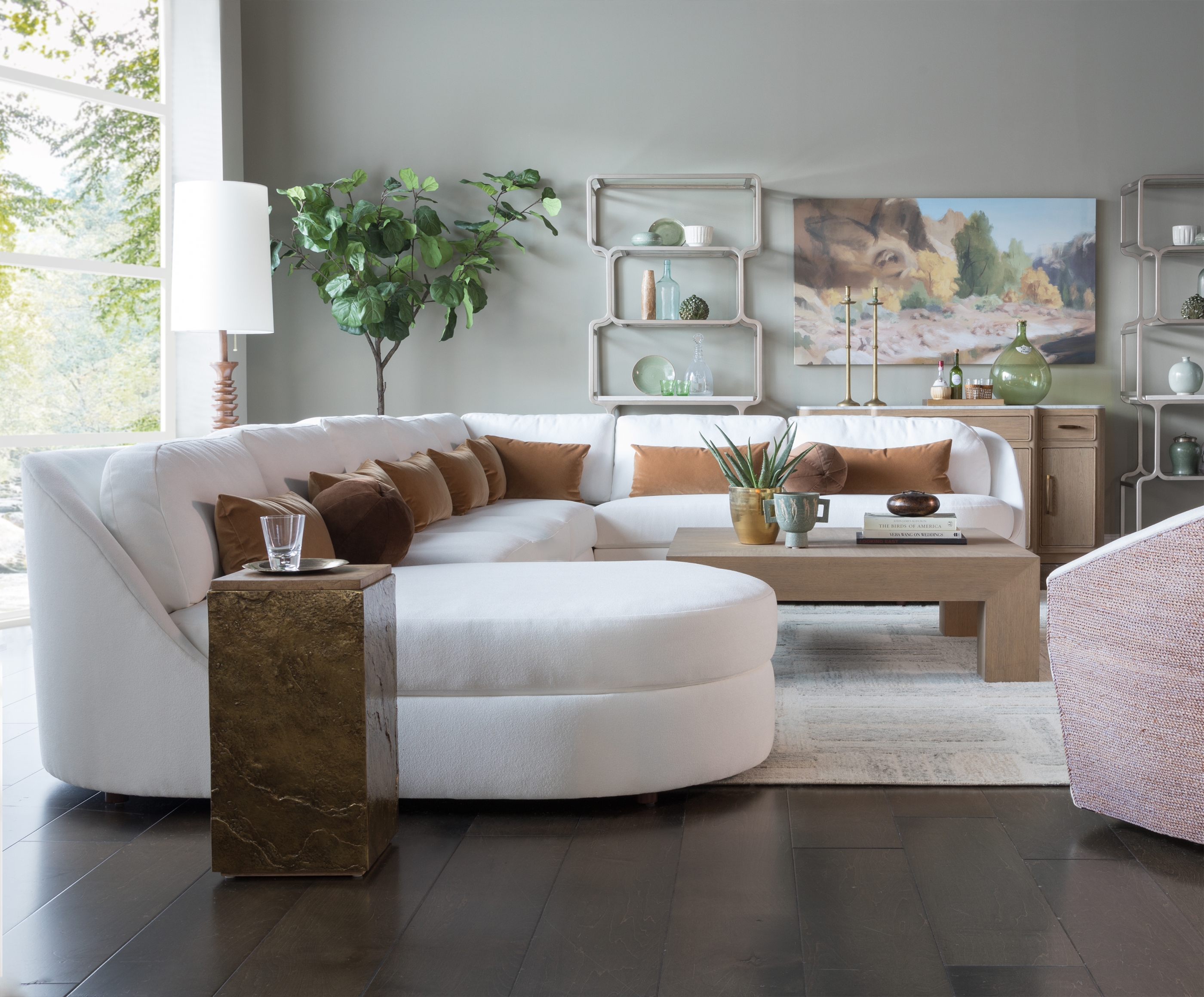 Artistica Artistica Upholstery 4-Piece Curved Sectional Sofa