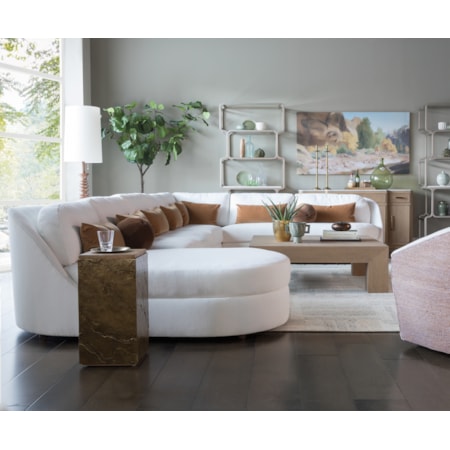 4-Piece Curved Sectional Sofa