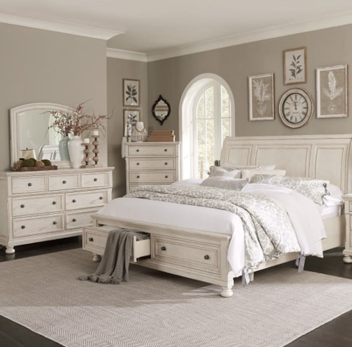 Transitional 3-Piece Queen Storage Bedroom Set