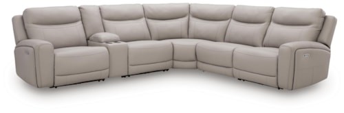 6-piece Power Reclining Sectional With Storage Console