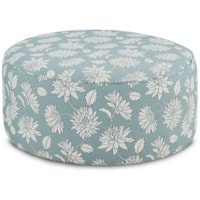 Transitional Round Cocktail Ottoman