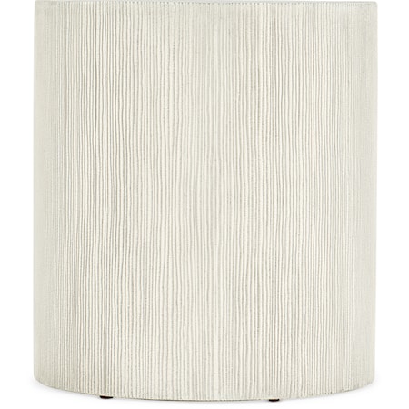 Casual Round Side Table with Marble Veneer Top