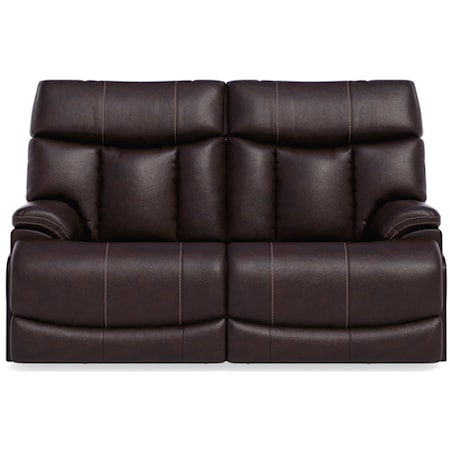 Casual Reclining Loveseat with Power Headrest and Lumbar