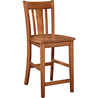 Transitional San Remo Counter Stool in Bourbon Oak