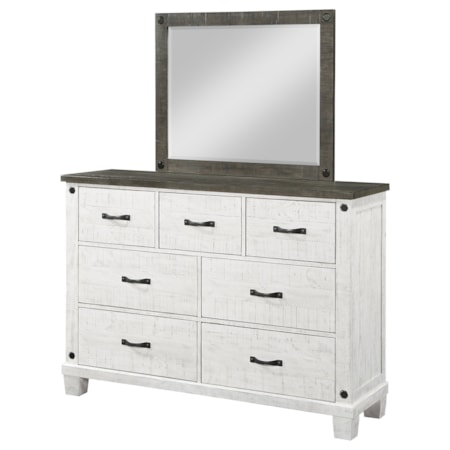 Lilith 7-drawer Dresser w/ Mirror