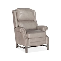 Traditional High Leg Recliner with Rolled Arms