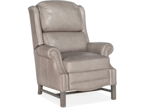 Traditional High Leg Recliner with Rolled Arms