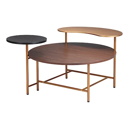 Contemporary 3-Surface Coffee Table