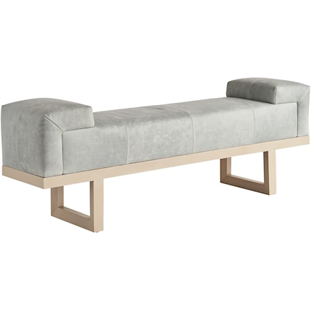 Contemporary Abbott Leather Bench