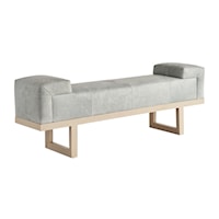 Contemporary Abbott Leather Bench