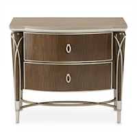 Glam 2-Drawer Nightstand