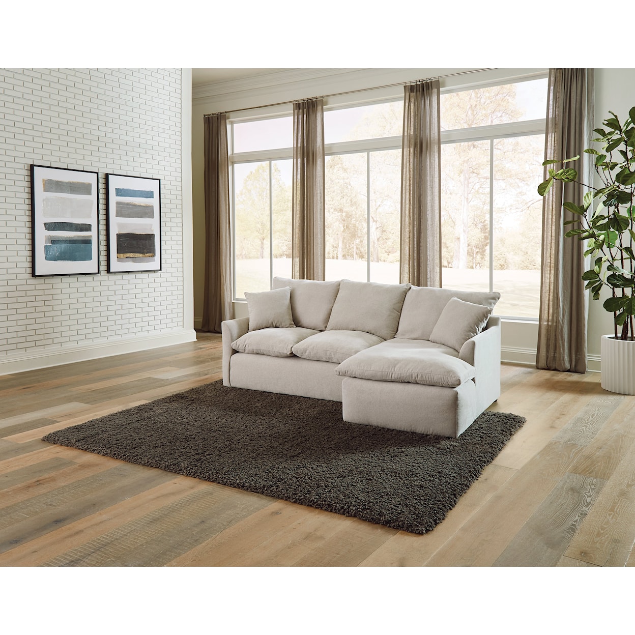 Jackson Furniture 1345 Harper 2-Piece Chaise Sectional Sofa