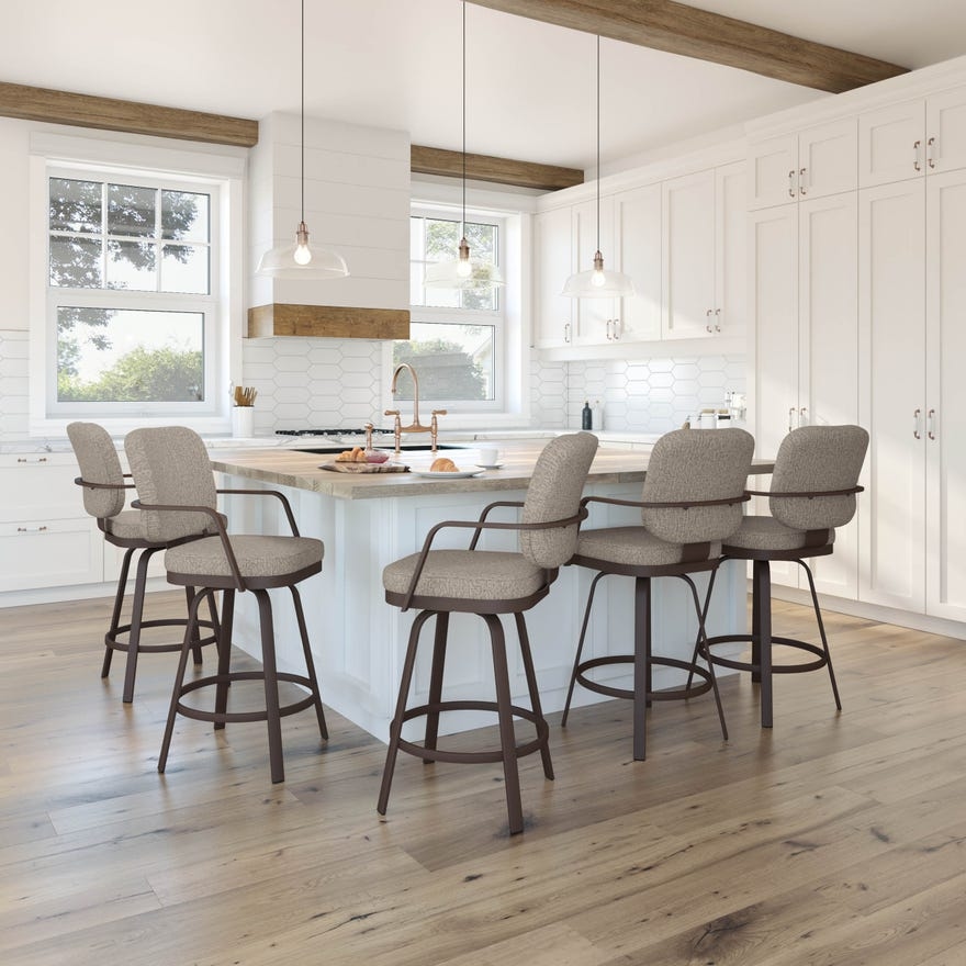 Upholstered Counter Height Swivel Stool