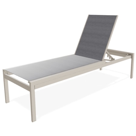 Adj. Sling Stacking High-Bed Chaise Lounge