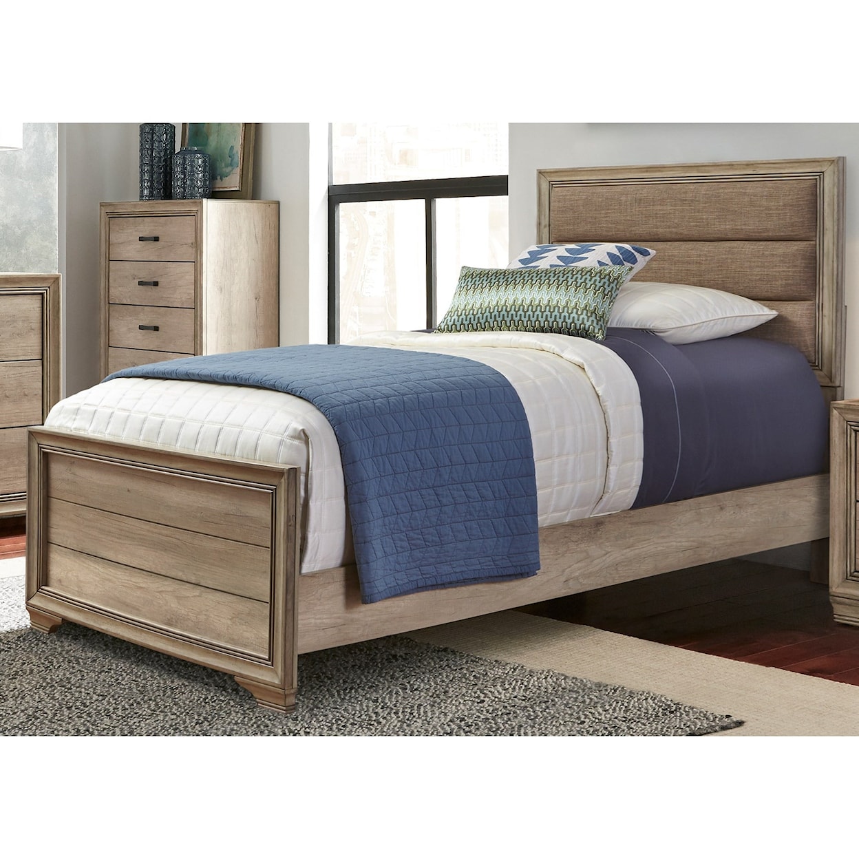 Liberty Furniture Sun Valley Full Upholstered Panel Bed